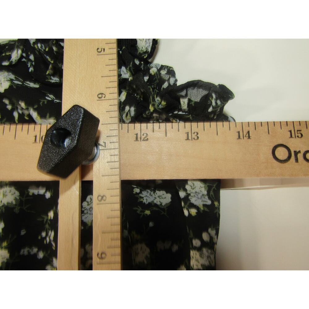 Etophe Studios Women Midi Dress Floral Small‎ Black Boho Whimsigoth Fairy Black - Picture 6 of 9